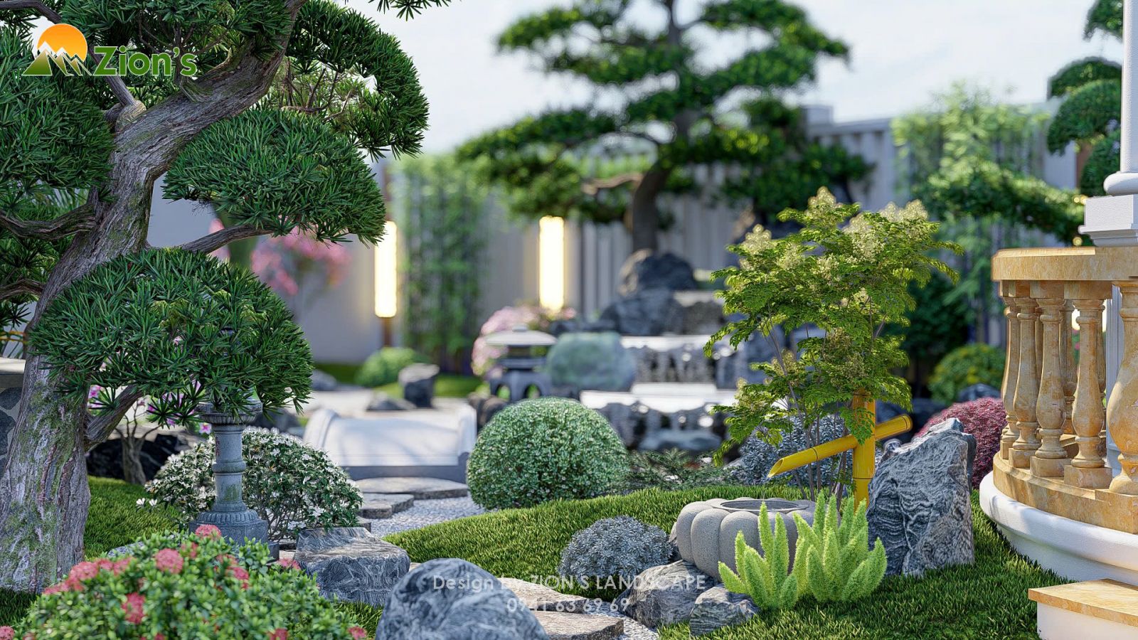 Thiết kế sân vườn Nhật Bản tại Bắc Giang - Zions landscape